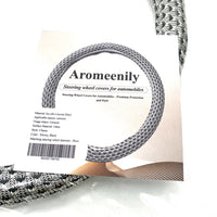 Aromeenily Steering wheel covers for automobiles Ice Silk Viscose Fiber Summer Classic Style 38Cm Diameter Universal Automobile Steering Wheel Covers