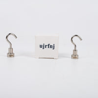 ujrfnj 2-Pack Magnetic Metal Hooks Heavy Duty Magnetic Hooks with Strong Adhesion