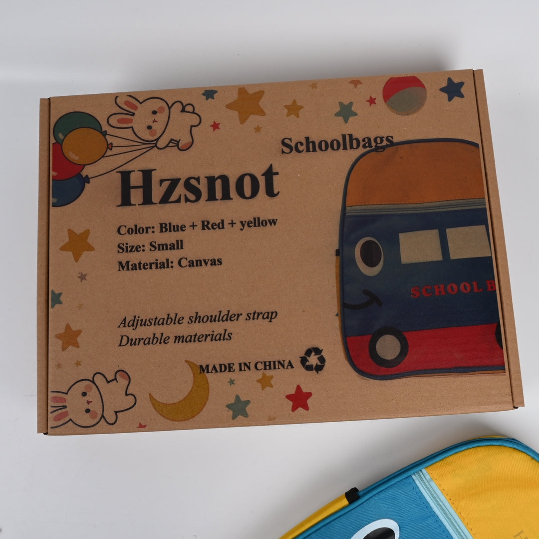 Hzsnot School Bus Backpack for Kids Adorable Cartoon Schoolbags for Preschool and Kindergarten Children