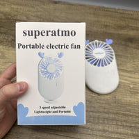 superatmo Portable Electric Fan - USB-Powered Desktop Fan for Personal Cooling