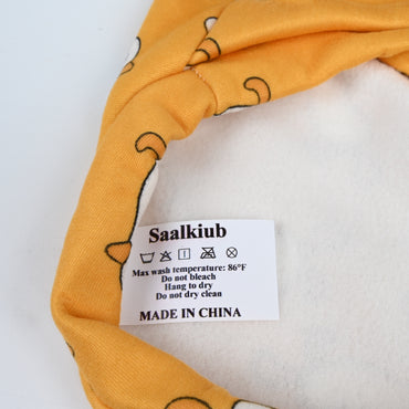 Saalkiub Cute Cartoon Pet Clothing Yellow Dog Cat Apparel Casual Comfortable Small Medium Pet Clothes Fashion Animal Wear