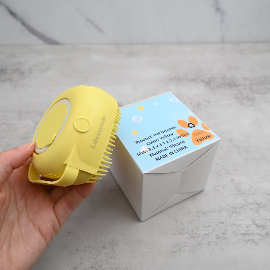 Ldxxsyxde Premium Silicone Pet Grooming Brush - Handheld Bathing & Massage Pet Brushes for Dogs and Cats