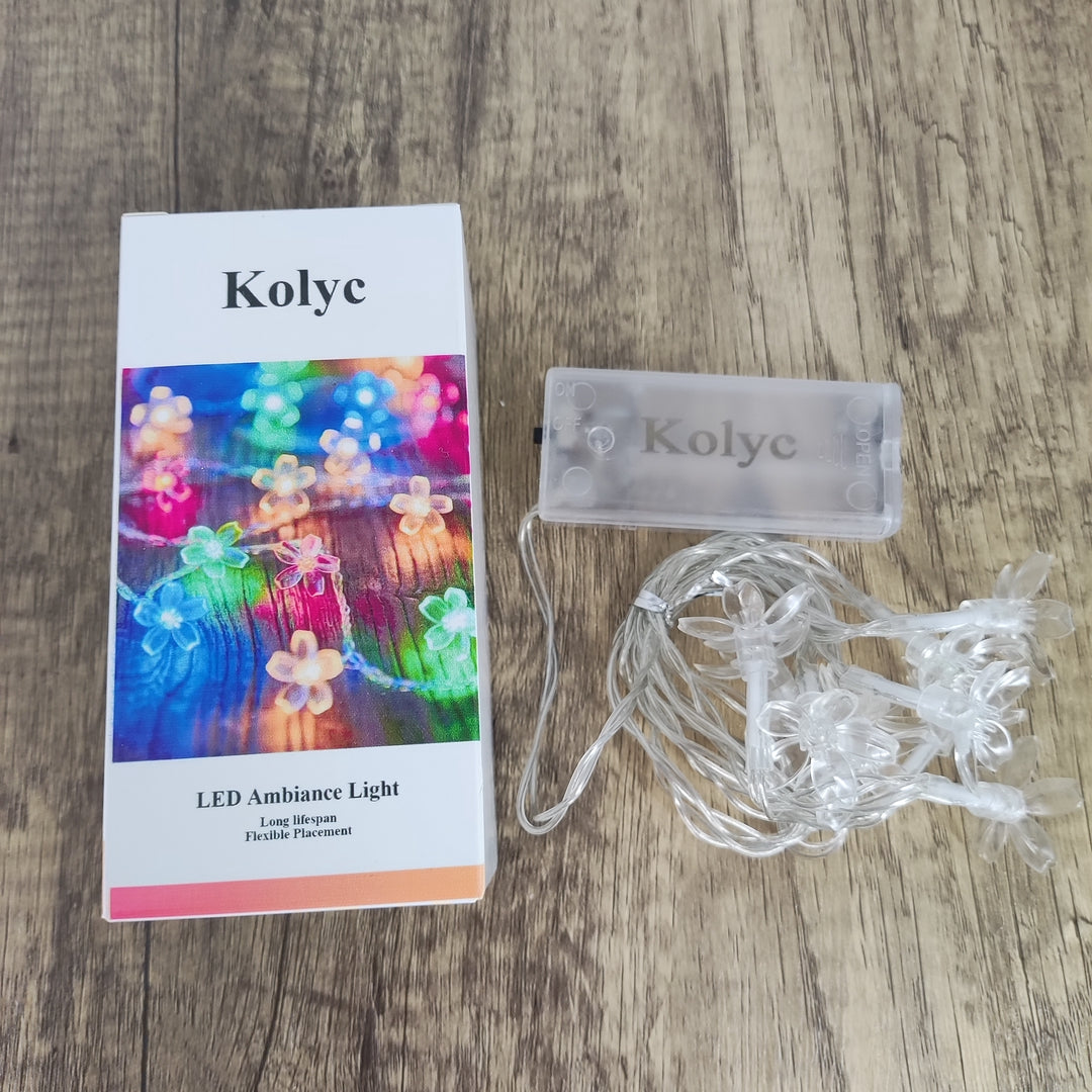 Kolyc LED Cherry Blossom String Lights - Decorative Springtime Charm for Any Space