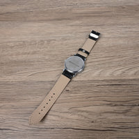 MIDNITE STAR Men's Classic Minimalist Black Leather Strap Watches with Japanese Quartz Movement