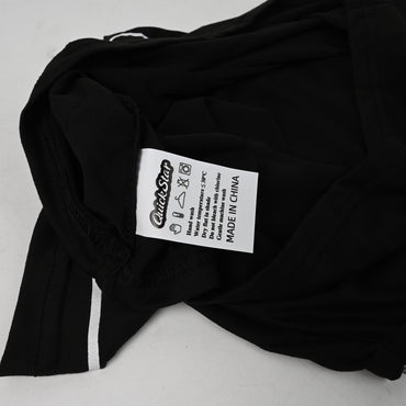 QuickStar Tops as Clothing Black Short Sleeve Top Breathable Fabric Comfortable Fit for Everyday Wear