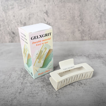 GELXGRIT Hair Clips Beige Square Hair Clip Secure Grip Smooth Edges