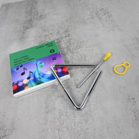 Vfgffrh Professional Triangle Percussion Instruments High-Quality Steel Triangle Bell with Striker