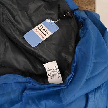 Uewtru Blue Portable Sleeping Bag Weather-Resistant Compact Camping Sleeping Bag for Outdoor Adventures
