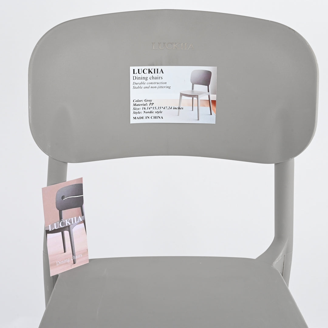 LUCKIIA Dining Chairs - Thickened Modern Kitchen Chairs with Backrest for Home & Commercial Use