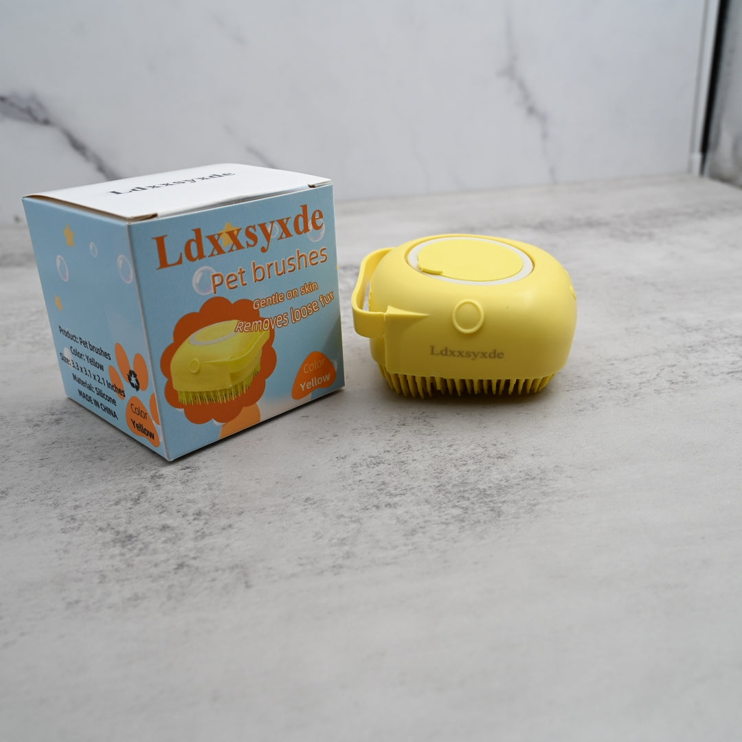 Ldxxsyxde Premium Silicone Pet Grooming Brush - Handheld Bathing & Massage Pet Brushes for Dogs and Cats