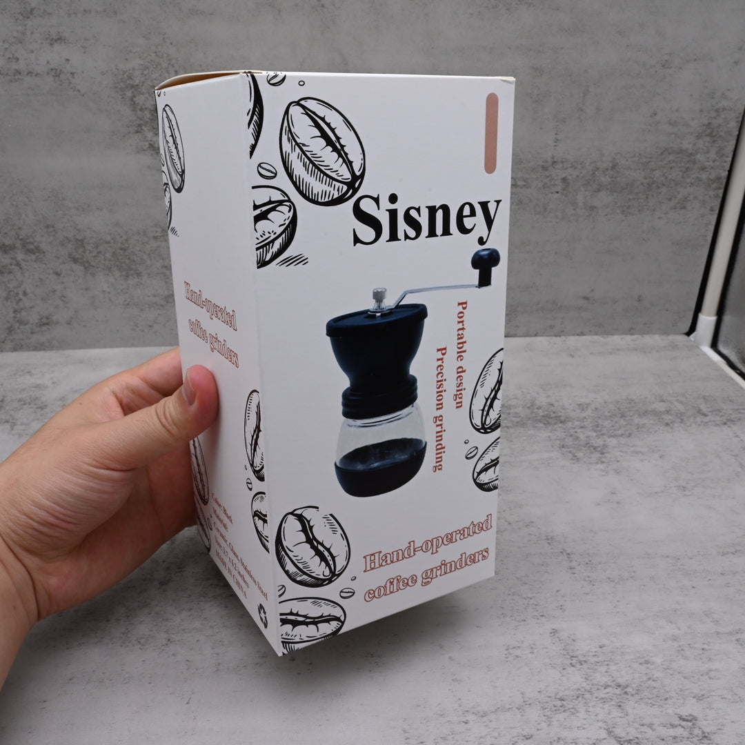 Sisney Premium Hand-Operated Coffee Grinders - Ceramic Burr Manual Coffee Mill with Adjustable Settings