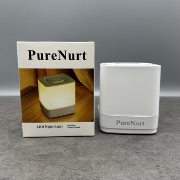 PureNurt Modern LED Night Light Touch Control Rechargeable Bedside Lamp With Battery Powered Soft Lighting