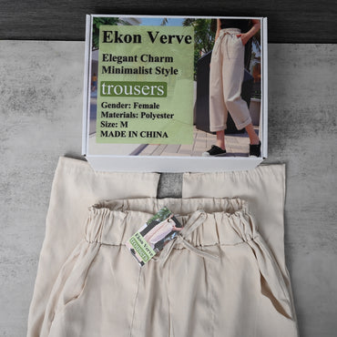 Ekon Verve Trousers Women's Casual Khaki Pants Stylish Comfortable Durable Polyester Great Fit