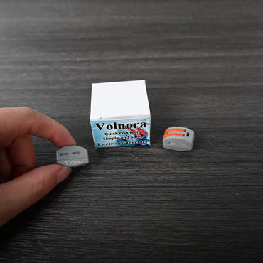 Volnora Electric Connectors Plug In Quick Wire Connectors 2 In 2 Out Terminal Block for Soft and Hard Wiring Universal Butt Splice