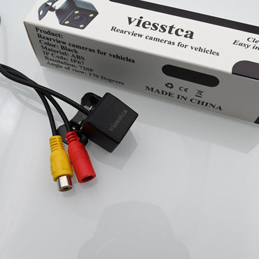 viesstca Backup Camera for Cars, Waterproof 170-Degree Wide Angle Rear View Parking Camera HD Night Vision