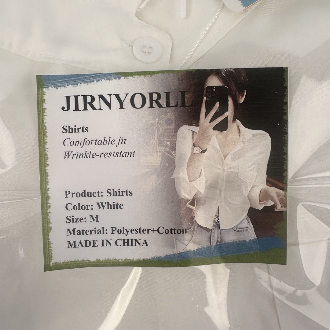 JIRNYORLL Women's Slim Fit Long Sleeve Shirts – Stylish & Versatile Wardrobe Essential