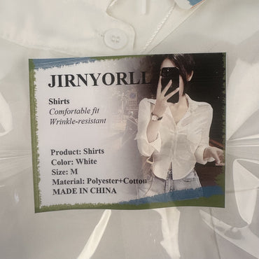 JIRNYORLL Women's Slim Fit Long Sleeve Shirts – Stylish & Versatile Wardrobe Essential
