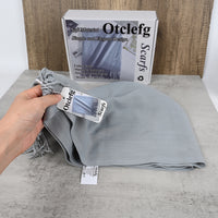 Otclefg Gray Cashmere Scarf Simple Elegant Large Cashmere Scarfs Warm Luxurious Scarfs for Women and Men
