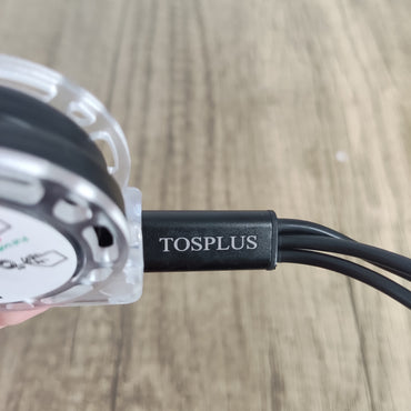 TOSPLUS Black Extendable 3-in-1 USB cables