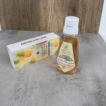 NOTES FOR LATER Fresh Pineapple Flavor Non-Medicated Mouth Washes - Fluoride & Probiotic Oral Rinse for Daily Fresh Breath & Healthy Teeth