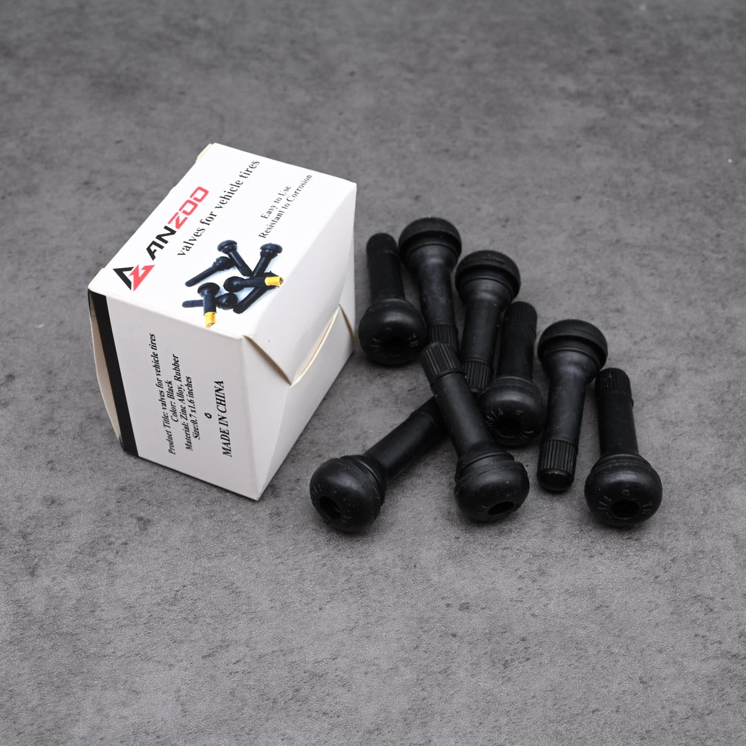 AZ ANZOO Premium Rubber Valves for Vehicle Tires - Universal Replacement Tire Valve Stems