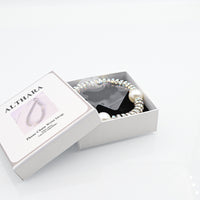 ALTHARA Phone Chain Wrist Strap - Elegant White Pearl Diamond Bracelet Decorative Charms