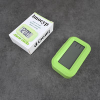 lmocyp Green LCD Digital Alarm Clock Compact Battery‑Operated Bedside Clock with Easy‑Read Display