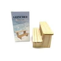 GEINCHEE Display racks Natural Wood Two Tier Versatile Tool Free Modular Snap Fit Countertop Display Racks