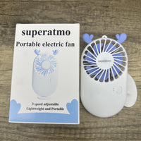 superatmo Portable Electric Fan - USB-Powered Desktop Fan for Personal Cooling