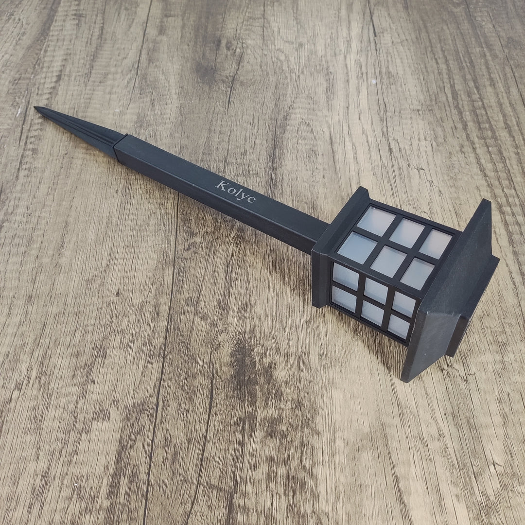Kolyc Solar Garden Light - Stylish Black Finish with Soothing Blue LED Light