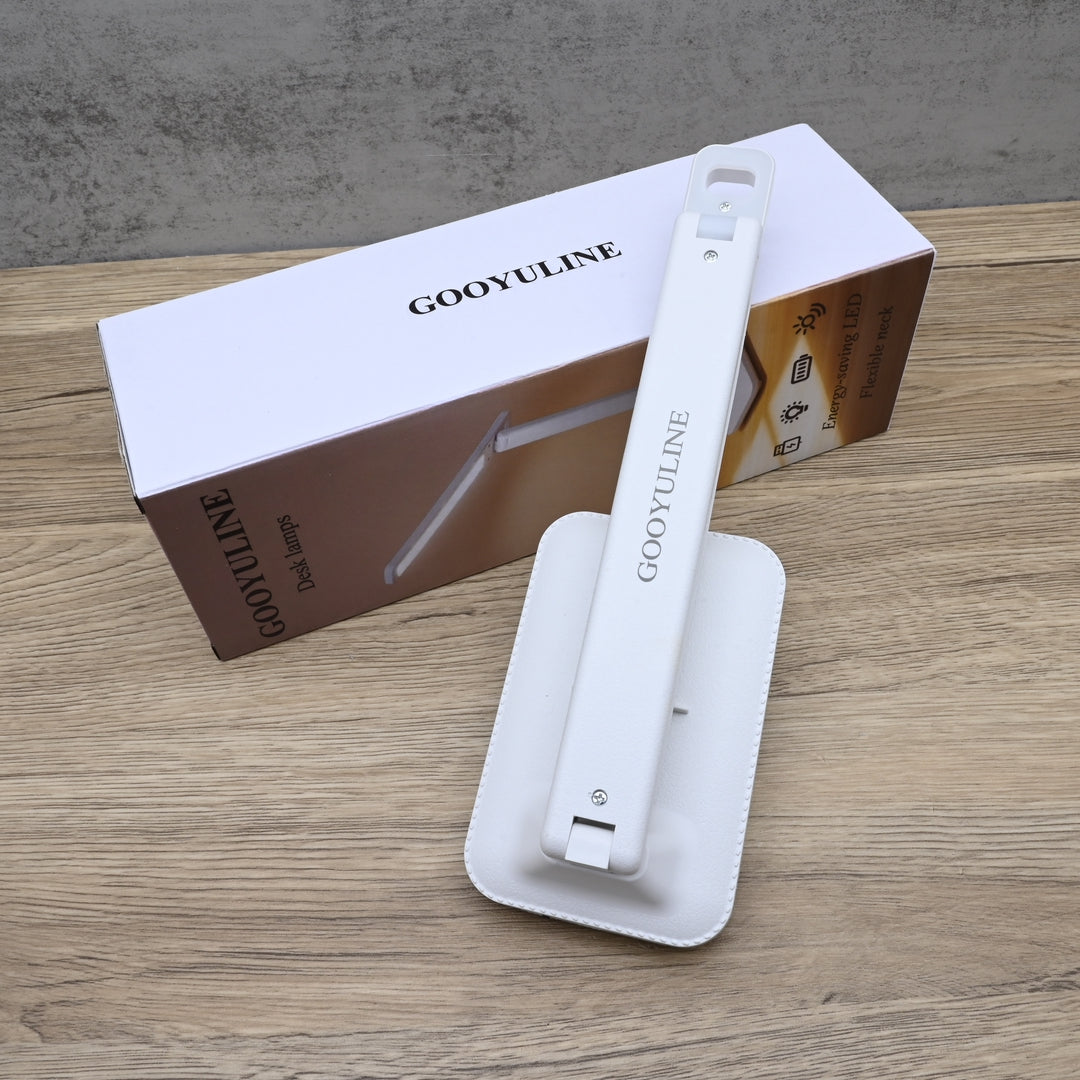 GOOYULINE Modern LED Desk Lamp Adjustable Arm Touch Control Study Reading Light with USB Port Office Table Lamp