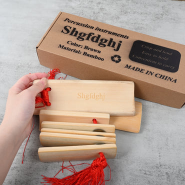 Shgfdghj Percussion Instruments Bamboo Clapper Traditional Chinese Crisp
