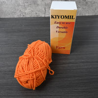 KIYOMIL Yarn Orange Wool Modern Minimalist Soft Durable for Knitting and Crochet Projects
