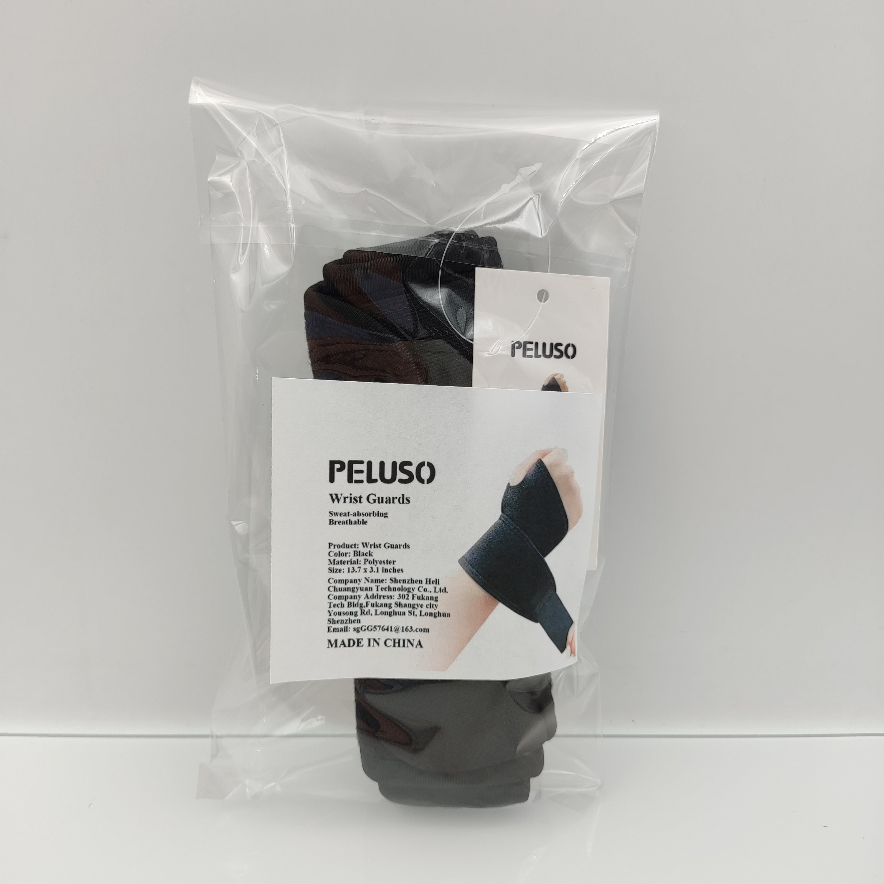 PELUSO Wrist guards for athletic use Black