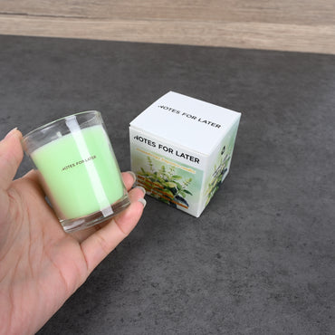 NOTES FOR LATER Vanilla Scented Aromatherapy Candle Colorful Glass Jar Candle for DIY Décor & Gifting, Soothing Ambiance & Fragrance