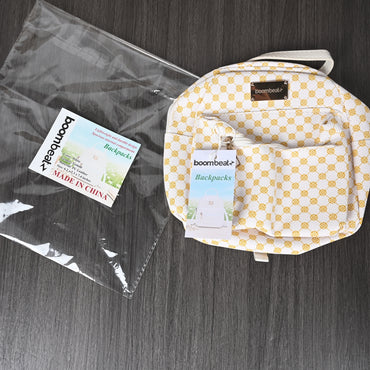 boombeatz Korean Style White Backpack for Women Fashionable Lightweight Daypack for School, Work & Travel