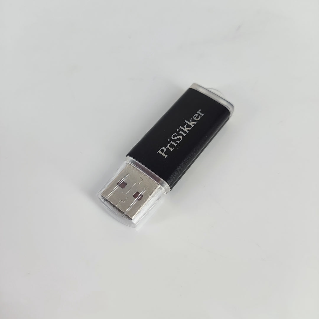 PriSikker Portable USB Memory Card Reader - Sleek U-Shaped Design for Mobile Phones (Black)