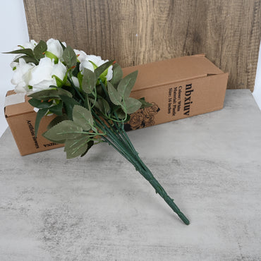 nbxiuv Lifelike Silk Artificial Flowers Bouquet No Maintenance Decorative Artificial Flowers for Home