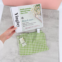 Yinglay Green Cotton-Linen Beach Mat Soft, Durable & Lightweight Picnic Blanket for Beach
