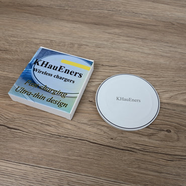 KHauEners Ultra-Thin 15W Fast Wireless Charger  Qi-Certified Wireless Chargers Slim Fast Charging Pad