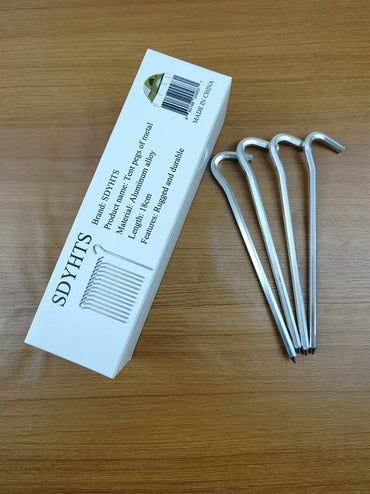 SDYHTS Tent pegs of metal outdoor thicker and longer stainless steel pegs canopy pegs fixer tent camping steel pegs beach camping wind rope