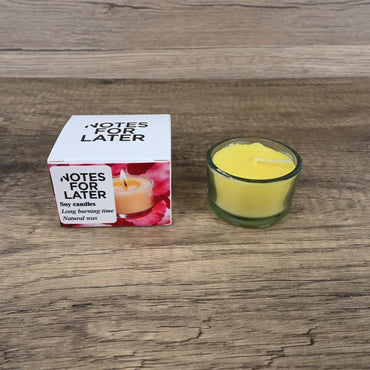 NOTES FOR LATER Osmanthus Scented Soy Candle Natural Long-Lasting Aromatherapy Candle in Yellow