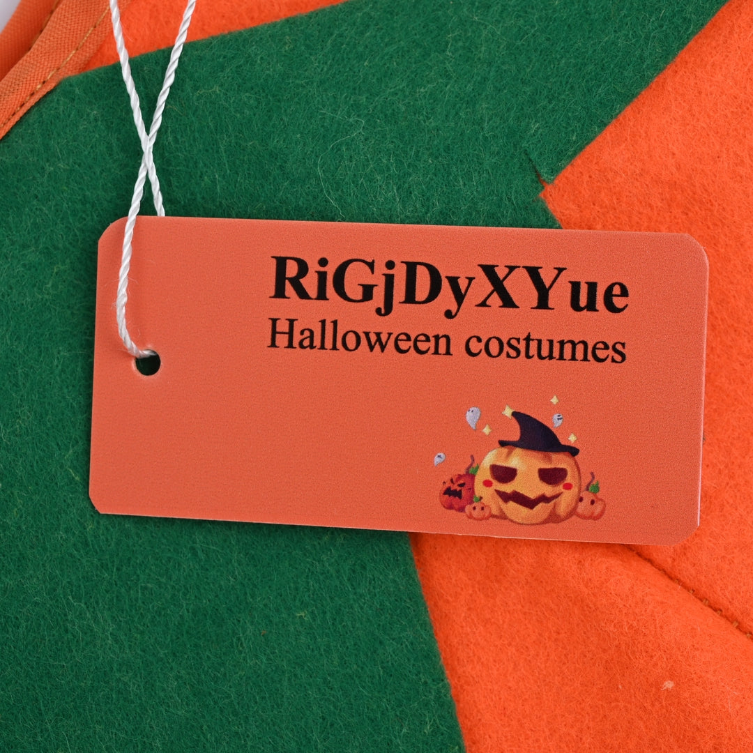 RiGjDyXYue Premium Deluxe Orange Halloween Costumes Spooky Festival Dress Series