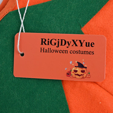 RiGjDyXYue Premium Deluxe Orange Halloween Costumes Spooky Festival Dress Series