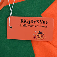 RiGjDyXYue Premium Deluxe Orange Halloween Costumes Spooky Festival Dress Series