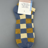 Pedalix Men's Classic Blue Plaid Blue Checkered Socks