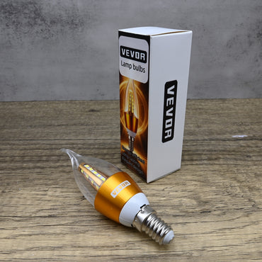 VEVOR Lamp Bulbs LED Candle Bulbs Warm Gold Finish Energy Efficient Soft Ambient Light