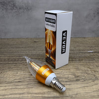 VEVOR Lamp Bulbs LED Candle Bulbs Warm Gold Finish Energy Efficient Soft Ambient Light