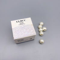 GLBCC Pearl Beads for Jewelry Making, DIY Craft Decoration, White Round Loose Spacer Bead