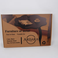 ARDARA HOME Modern Furniture of Metal Round Side End Table Premium Iron Construction Minimalist Design